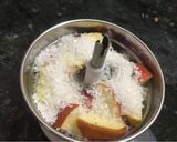 A picture of step 2 of Strawberry-Apple smoothie with cinnamon powder.