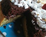 A picture of step 2 of Vanilla and chocolate cake.