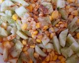 A picture of step 1 of Cucumber and sev chaat.