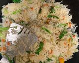A picture of step 2 of Veg Fried Rice.