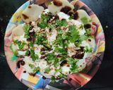 A picture of step 5 of Banana aloo chaat.