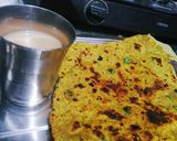 A picture of step 5 of Brinjal paratha.