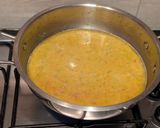 A picture of step 8 of Dill and carrot soup with fennel oil dressing.