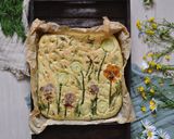 Łatwa foccacia ze szpinakiem i bratkami krok przepisu 1 zdjęcie