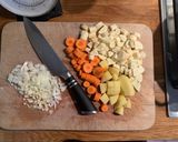A picture of step 1 of Spiced parsnip soup.