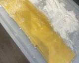 A picture of step 5 of Home Made Pasta - you Will NEVER buy store bought again lol - Enjoy.