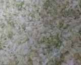 A picture of step 1 of Cabbage Manchurian.