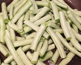 香菇素鰻魚炒四季豆、香菇素食料理的食譜步驟1照片