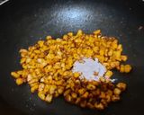 A picture of step 6 of Mall PVR style spicy corn black salt butter masala.