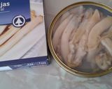 Foto del paso 1 de la receta Ensalada templada de navajas en fritura con jamón