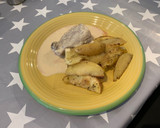 Foto del paso 9 de la receta: Solomillo ibérico a la sal con salsa de mostaza y patatas gajo