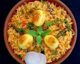 A picture of step 8 of Egg biryani for kids.