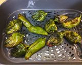 A picture of step 2 of Lee's Air Fryer Roasted Pablano and Jalepeno Peppers.