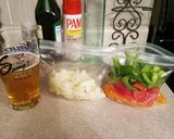 A picture of step 1 of Cajun Chicken Pasta Bake.