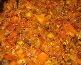 A picture of step 2 of Inda na puda (stuff egg omelette).
