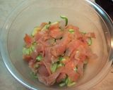 A picture of step 7 of Pasta Salad with Smoked Salmon and Lemon-Marinated Zucchini.