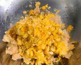 A picture of step 1 of Corn cheese nuggets.