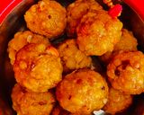 A picture of step 2 of Boondi Laddu.