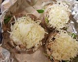 A picture of step 8 of My Garlic cheese & Chicken Stuffed Mushrooms. ❤️.