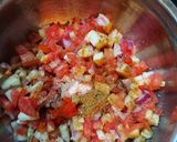 A picture of step 2 of Masala Papad.