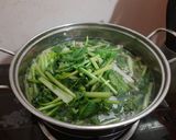 Hình bước làm 2 của món Canh cải ngọt nấu thịt heo xay