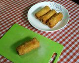 Foto langkah ke 6 dari resep Roti Tawar Isi Pisang Cokelat Keju.