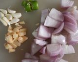 A picture of step 1 of Kadhai Paneer.