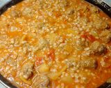 Lecsós gersli, húsgombóckákkal..🍅🌶 recept fázis 13 fotója