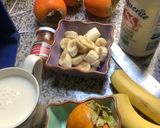 Une image de l'étape 3 de Milkshake 🥤banane🍌🍌kaki🍑🧺🛶.