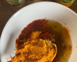A picture of step 5 of Roasted Sweet Potatoes with Spices, Yellow Peppers, and Oven-Roasted Garlic.