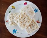 Hình bước làm 1 của món Tanuki udon