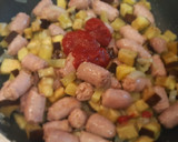Foto del paso 4 de la receta: Garbanzos con salchichas y berenjenas