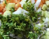 A picture of step 8 of Chana Salsa Chaat.