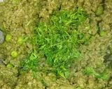 A picture of step 6 of Green Soya Matar Keema Mumbai Style.