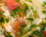 Hình bước làm 2 của món Canh lườn cá hồi nấu măng chua