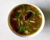 A picture of step 6 of Pepper rasam.