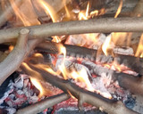 Foto del paso 1 de la receta: Parrilla de carne a la brasa (entrañas, panceta, lomo, morcilla)