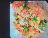 A picture of step 5 of Instant Capsicum, potatoes & tomatoes for Tiffin.