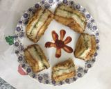 A picture of step 8 of Tri colour sandwich.