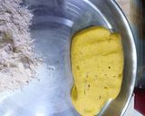 A picture of step 1 of Makki ki Roti.