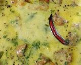A picture of step 5 of Punjabi kadhi pakode.