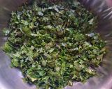 A picture of step 1 of Kothimbir Vadi. (A Maharashtrian Soul).