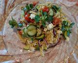 Φωτογραφία βήματος 5 της συνταγής Greek pasta salad. Σαλάτα ζυμαρικών αλλά ελληνικά
