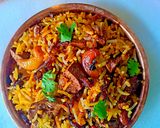 A picture of step 10 of Kathal ki Biryani.