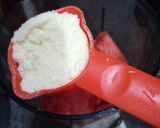 A picture of step 1 of Watermelon smoothie/shake.