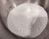 A picture of step 1 of Eggless Chocolate cake with multi grain flour.
