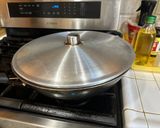 A picture of step 4 of Arroz Rojo (Mexican Red Rice).