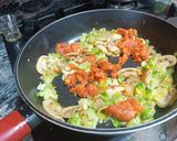 Foto del paso 2 de la receta Ensalada caliente de garbanzos, champiñones y brócoli