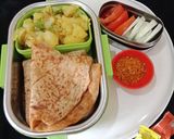 A picture of step 7 of Masala Paratha and aloo sabzi.