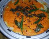 A picture of step 6 of Tri color dhokla.